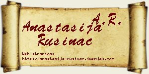 Anastasija Rusinac vizit kartica